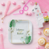 Teller aus weißer Lilie (Party)