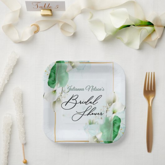 Teller aus weißer Lilie (Hochzeit)