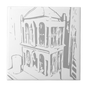 Teller aus Weißkäfigpapier Keramik Tile Fliese