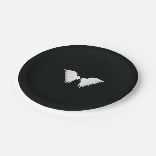 Teller aus Weißpapier (Schrägansicht)