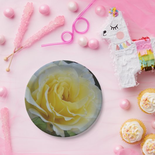 Teller aus Weißrosa (Party)