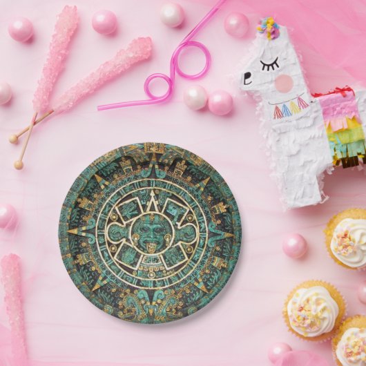 Teller, Aztec Pappteller (Party)