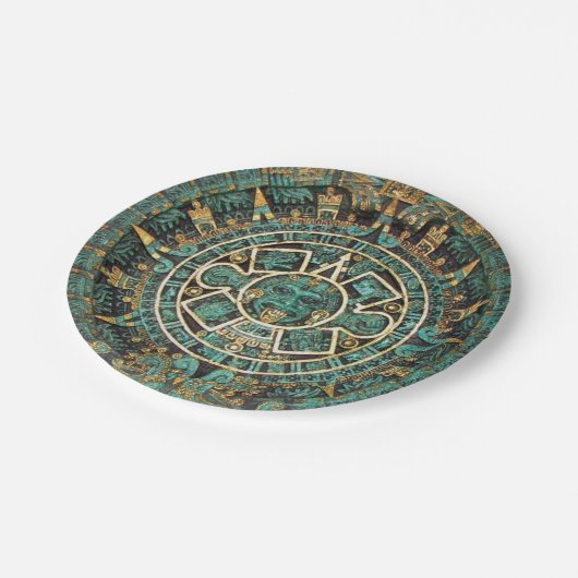 Teller, Aztec Pappteller (Schrägansicht)