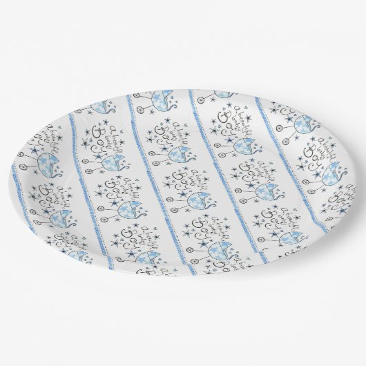 Teller/Baby Boy Pappteller (Schrägansicht)