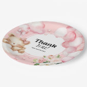 Teller Babydusche pink (Schrägansicht)