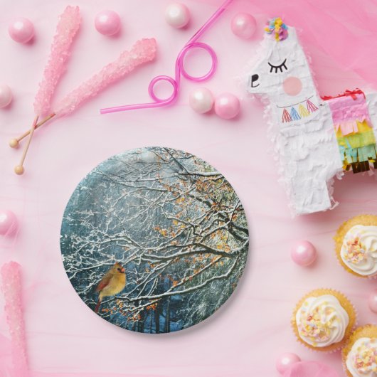Teller-Bird-Design für Winterzettel Pappteller (Party)