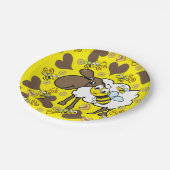 Teller, Birne, Gelb Pappteller (Schrägansicht)