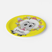 Teller, blau-gelb pappteller (Schrägansicht)