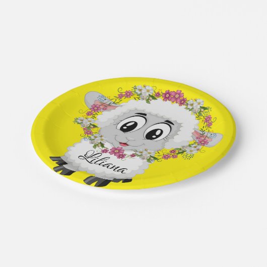 Teller, blau-gelb pappteller (Schrägansicht)