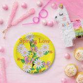 Teller, blutblütengelbe Liebe Pappteller (Party)