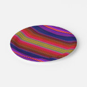 Teller Bright Neon Fiesta Streifen Muster (Schrägansicht)