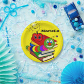 Teller, Bücherwurmbücher - Apple Sun Reading Pappteller (Party)