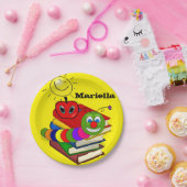 Teller, Bücherwurmbücher - Apple Sun Reading Pappteller (Party)