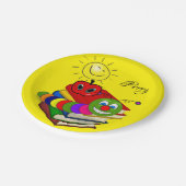 Teller, Buchwürmer Pappteller (Schrägansicht)