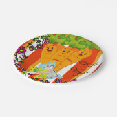 Teller, Carrots Orange Stripe, 100% Vegan Pappteller (Schrägansicht)