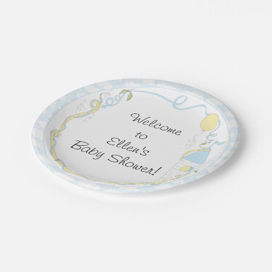 Teller "Castle Blue Yellow" (Schrägansicht)