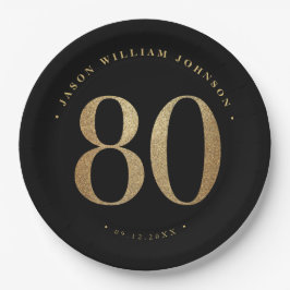 Teller der 80. Geburtstagsparty