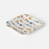 Teller der Geburtstagspartei im Baugewerbe (Gewinkelt)