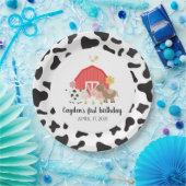 Teller der Geburtstagspartei von Nutztieren (Party)