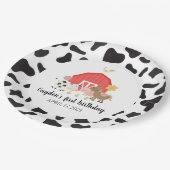 Teller der Geburtstagspartei von Nutztieren (Schrägansicht)