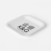 Teller der Hochzeitsfeier King and Queen (Gewinkelt)