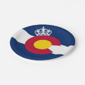 Teller der königlichen Colorado-Fahne (Schrägansicht)