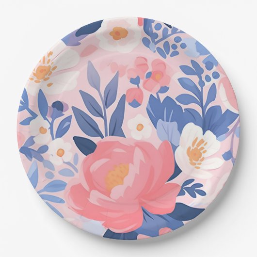 Teller der Petals & Picnic Collection aus Papier (Vorderseite)