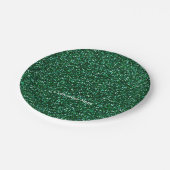 Teller der Weihnachtsfeier im grünen Glitzer (Schrägansicht)
