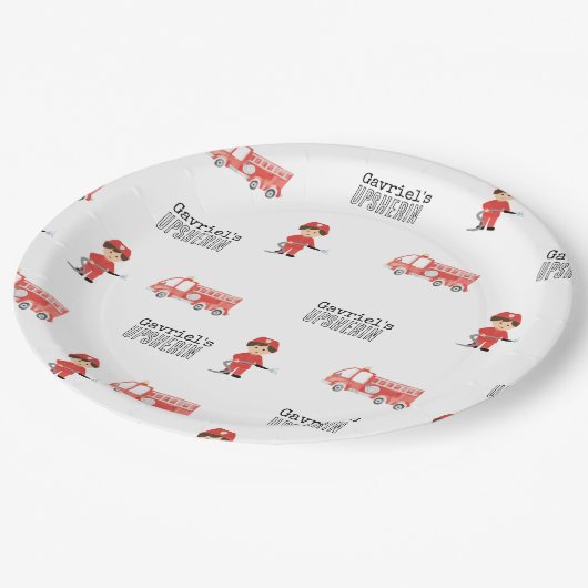 Teller des Feuerwehren-Party (Schrägansicht)