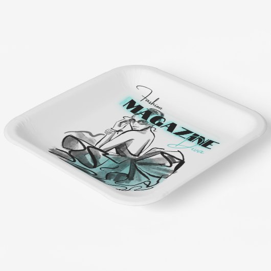 Teller des Frauenmagazins (Gewinkelt)