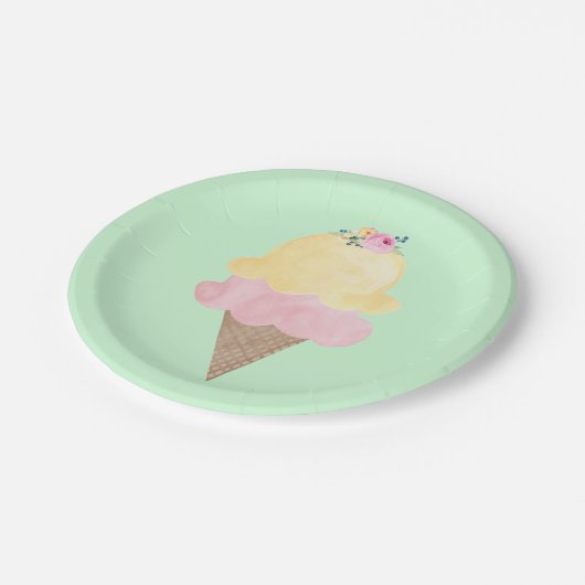 Teller des Grünbuchs "Watercolor Ice Creme Cone" (Schrägansicht)