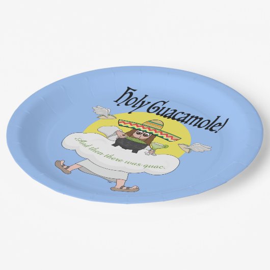 Teller des heiligen Guacamole-Papiers (Schrägansicht)