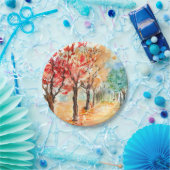 Teller des Herbststraßenpapiers (Party)