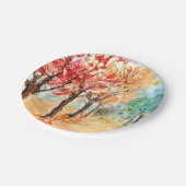 Teller des Herbststraßenpapiers (Schrägansicht)