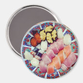Teller des köstlichen Sushi Kühlschrank Magnet (Vorderseite/Rückseite)