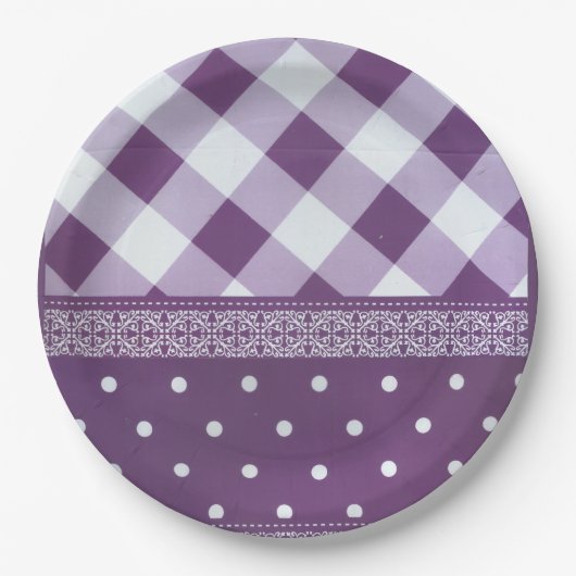 Teller des lila Weißkunstpapiers (Vorderseite)