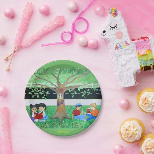 Teller des Papiers "Unser Friedensbaum" (Party)