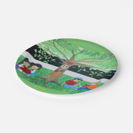 Teller des Papiers "Unser Friedensbaum" (Schrägansicht)