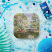 Teller des Red Boat Mountain Water color (Party)