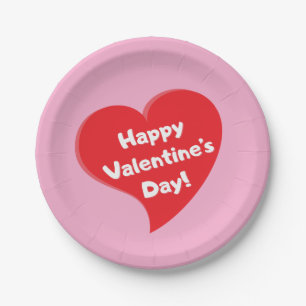 Teller des Roten Herzens zum Valentinstag