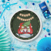 Teller des Santa Gnome und Snowmen Paper (Party)