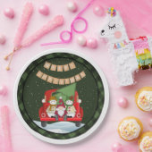 Teller des Santa Gnome und Snowmen Paper (Party)