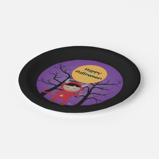 Teller des Teufels Kostüms Halloween (Schrägansicht)