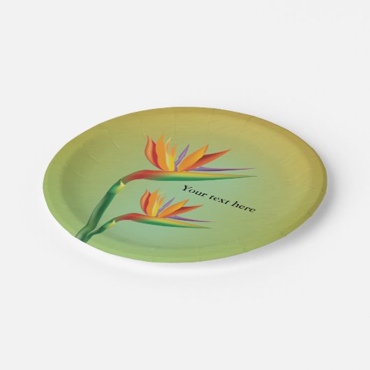 Teller des tropischen Party des Paradieses (Schrägansicht)