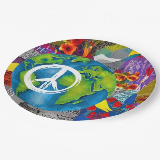 Teller des Weltfriedenspapiers (Schrägansicht)