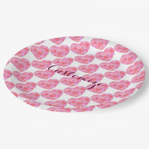 Teller des Whitepaper Patchwork Hearts