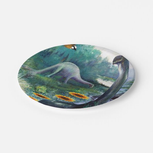 Teller Dinosaurier (Schrägansicht)