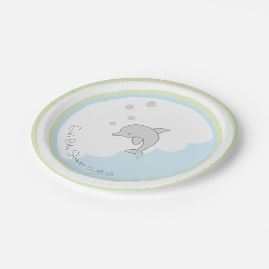 Teller "Dolphin Blue/Green" (Schrägansicht)