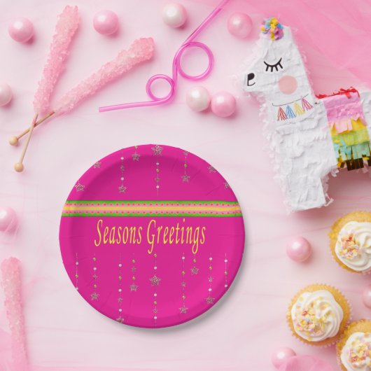 Teller, frohe Weihnachts-Frohe Festtage Pappteller (Party)