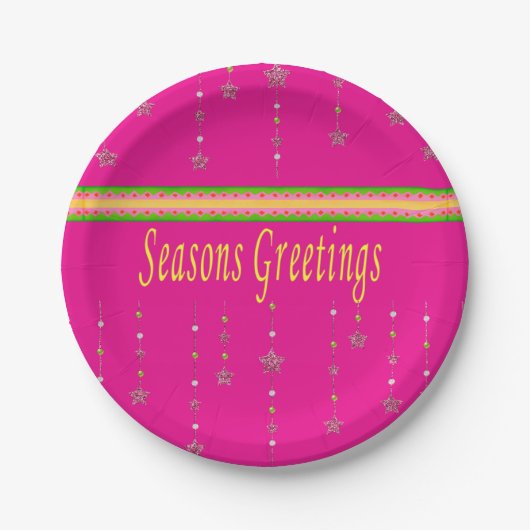 Teller, frohe Weihnachts-Frohe Festtage Pappteller (Vorderseite)